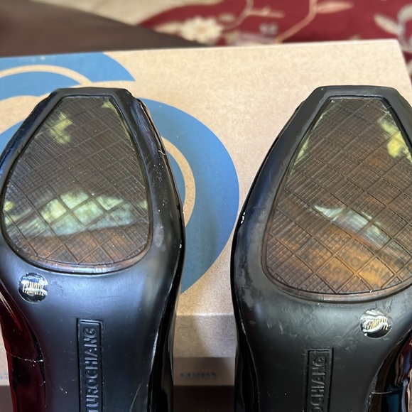 Arturo Chiang Perp Toe Patent Leather Heels in Black Sz 8 - Picture 7 of 11